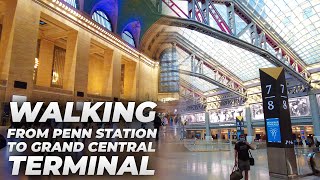 Walking NYC  Penn Station to Times Square amp Grand Central Terminal July 2021 [upl. by Iznik]