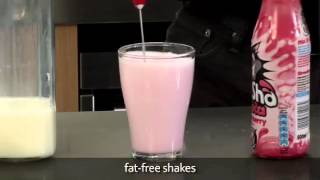 How to make a fat free milkshake using an aerolatte milk frother [upl. by Luoar921]