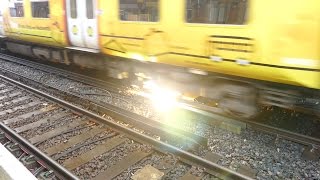 Merseyrail 507 009 making arcs at Birkdale station [upl. by Akemrej]